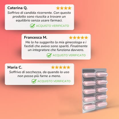 Recensioni clienti Florme Probiotico Vaginale – sollievo da fastidi intimi